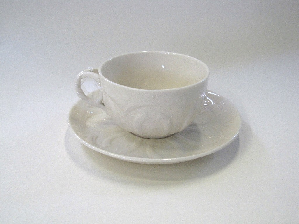 Appraisal: Belleek 'Institute' cup and saucer and a Meissen cup and