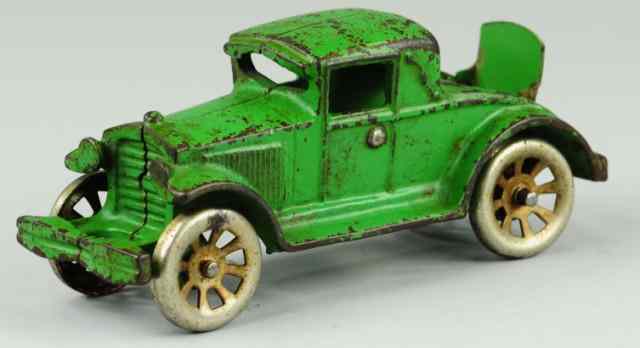 Appraisal: ARCADE COUPE WITH RUMBLE SEAT Cast iron painted in green