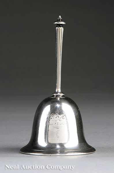 Appraisal: A Rare Tennessee Coin Silver Dinner Bell J S Curtis