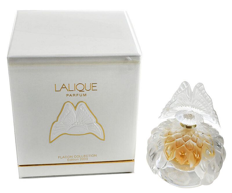 Appraisal: Lalique Papillon Perfume Flacon Collection French frosted and clear molded