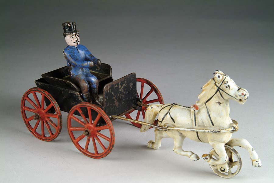 Appraisal: EARLY WILKINS DOCTOR'S CART This four-wheeled cart drawn by white