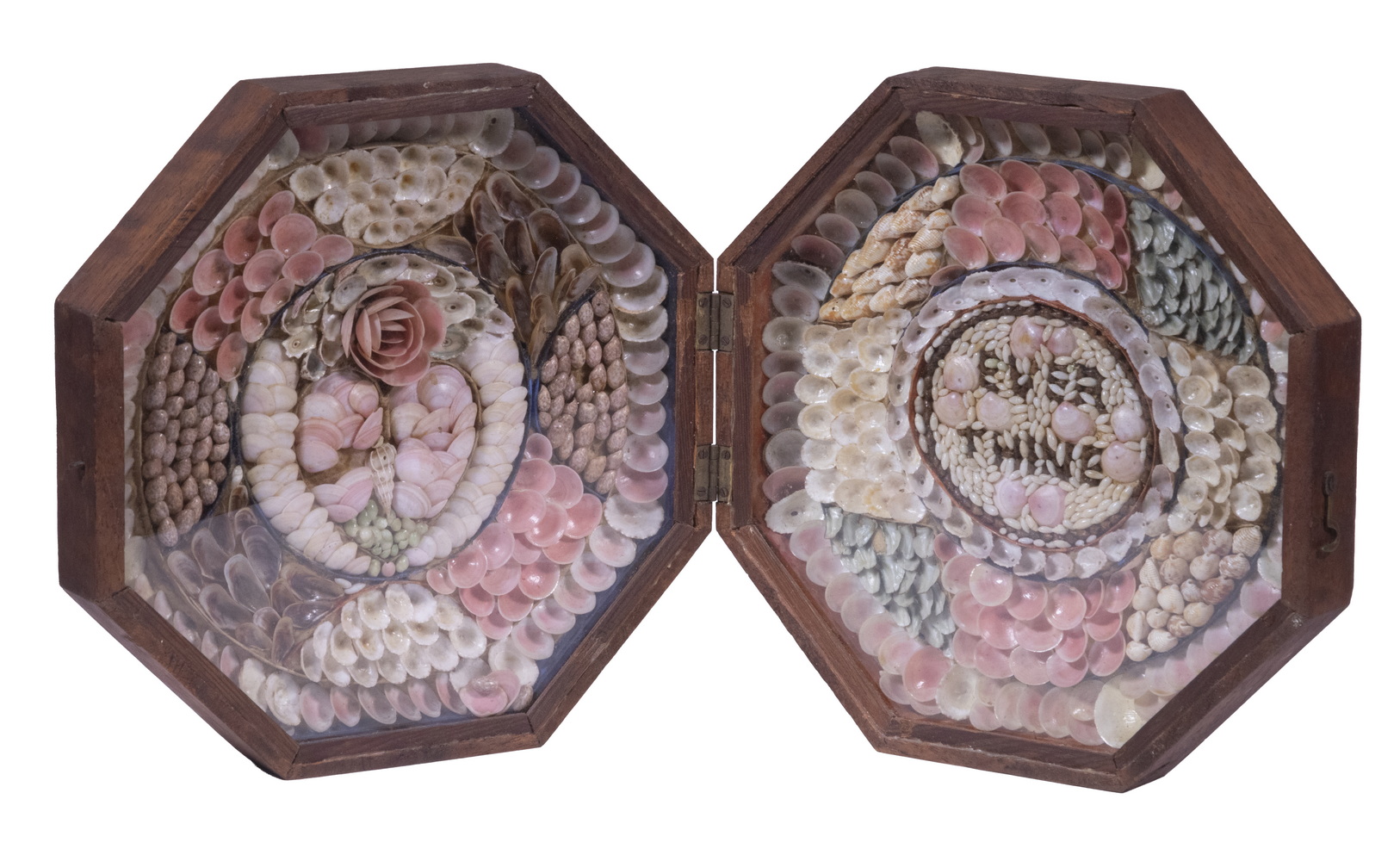 Appraisal: CASED SAILOR'S VALENTINE Late th c Sailor-Made Folk Art Shellwork