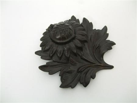 Appraisal: AESTHETIC MOVEMENT INKWELL CIRCA patinated bronze cast as a sunflower