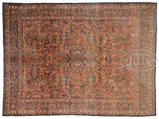 Appraisal: KASHAN ORIENTAL CARPET nd quarter th century Central Persia Delicate