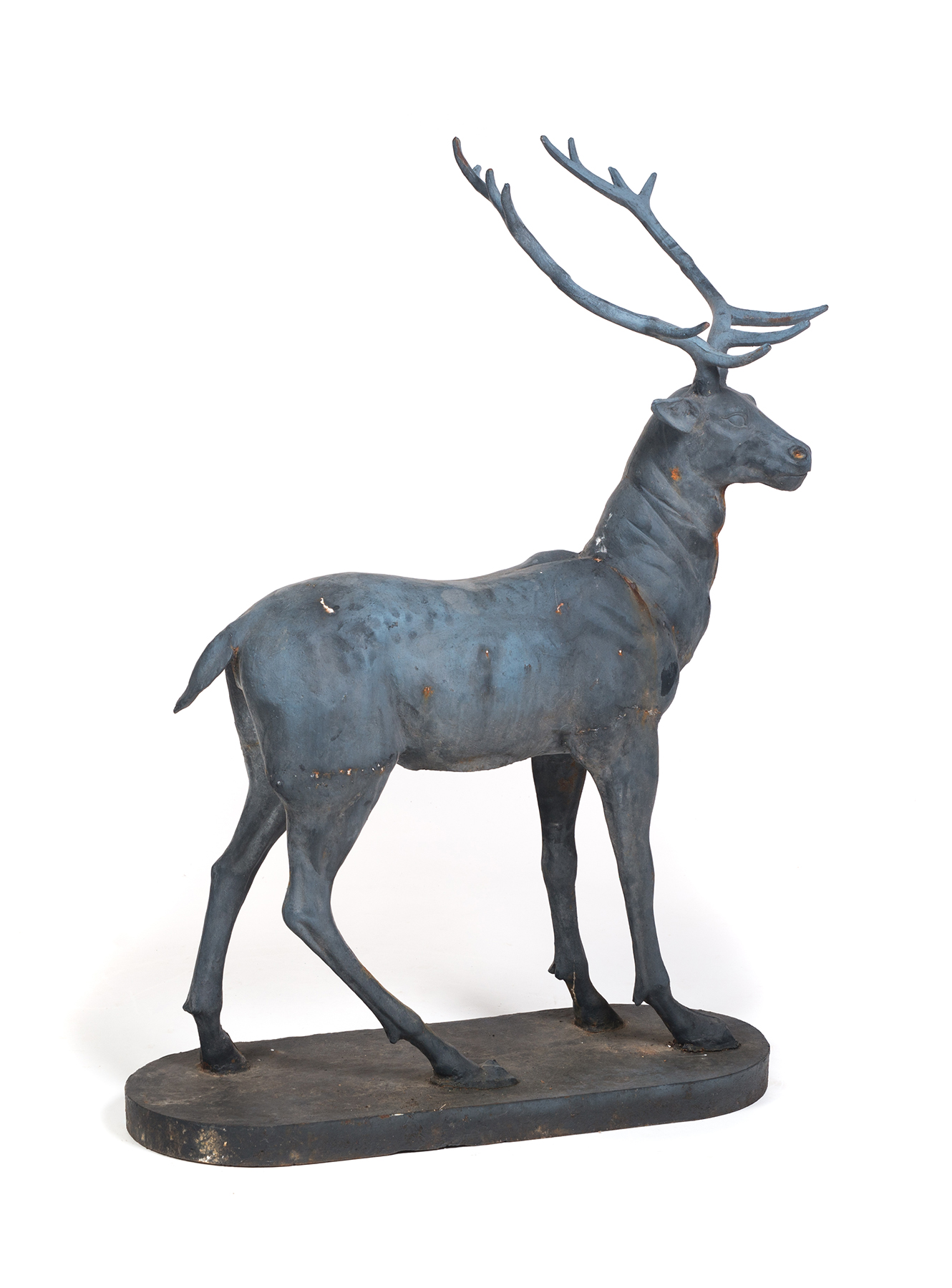 Appraisal: AMERICAN CAST IRON STAG Late th century Yard stag in