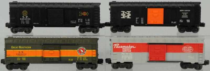 Appraisal: Lot of Lionel Series Boxcars American Post-war Includes one New