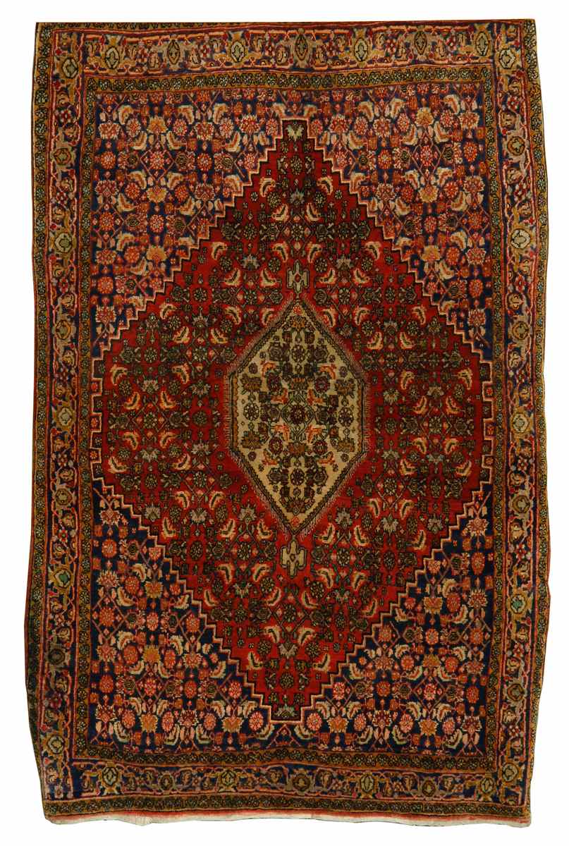 Appraisal: ORIENTAL RUG BIDJAR ' x ' Traditional medallion and herati