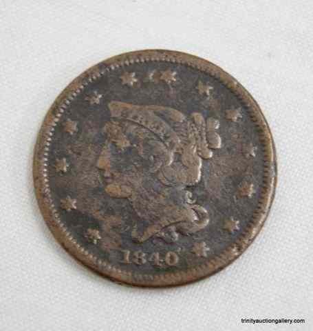 Appraisal: US Braided Hair Large Cent CoinIt has great details with