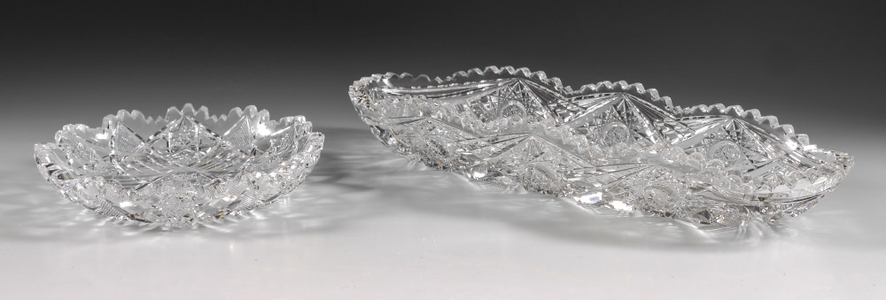 Appraisal: SIGNED CUT GLASS BOWLS pieces total to include J Hoare