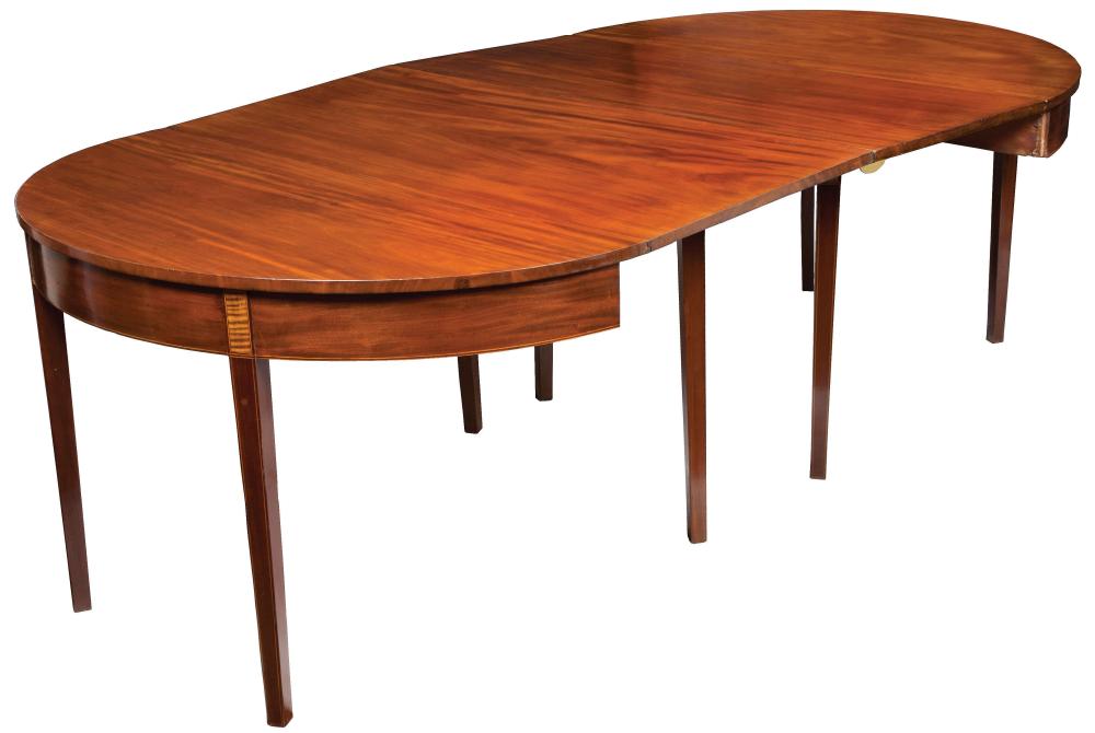 Appraisal: American Federal Mahogany Three-Part Dining Table early th c Southern