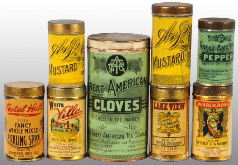 Appraisal: Lot of Cylindrical Spice Tins Description Includes one for the