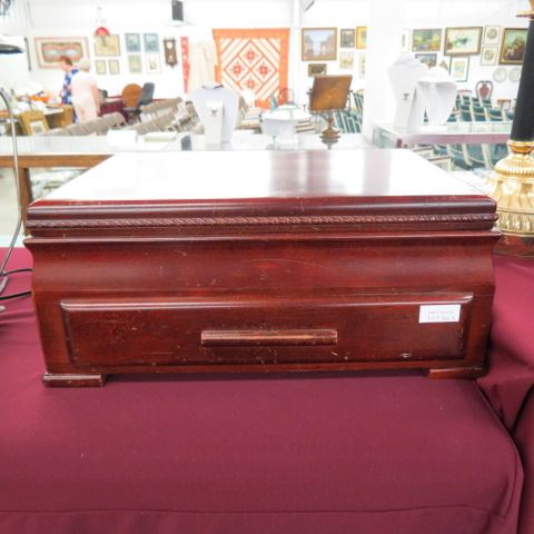 Appraisal: Mahogany Silverware Chest lift top drawer below