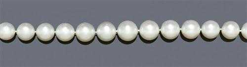 Appraisal: PEARL NECKLACE Fastener in white gold Attractive necklace of graduated