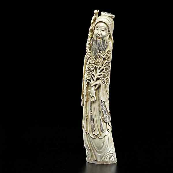 Appraisal: Chinese Ivory Immortal Chinese early th century A carved and