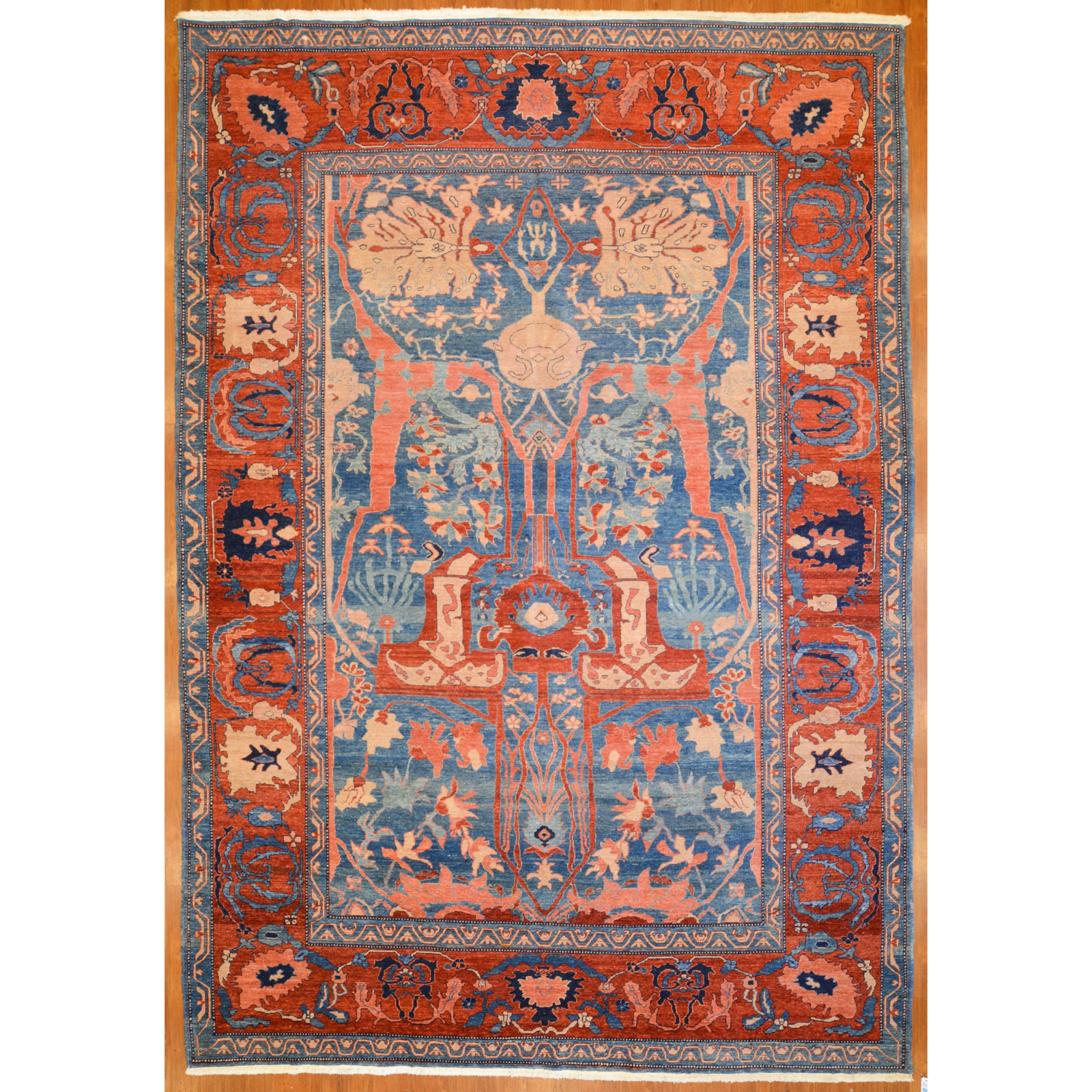 Appraisal: AZERI CARPET TURKEY X Fourth quarter- th century hand-knotted wool