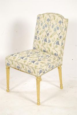 Appraisal: A side chair the arched back and stuffed over seat