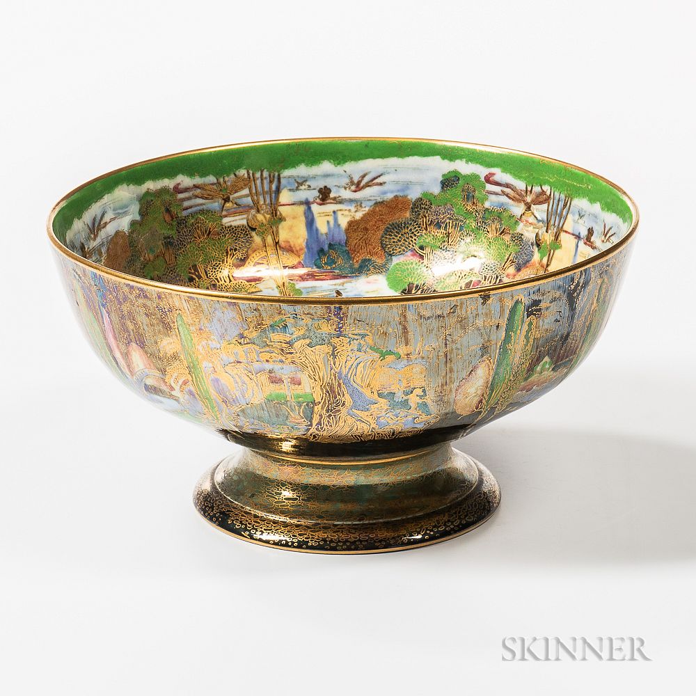 Appraisal: Wedgwood Fairyland Lustre Poplar Trees Chalice Bowl Wedgwood Fairyland Lustre