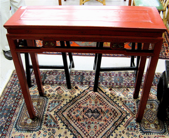 Appraisal: THREE ARTICLES OF SMALL CHINESE FURNITURE Ming style console altar