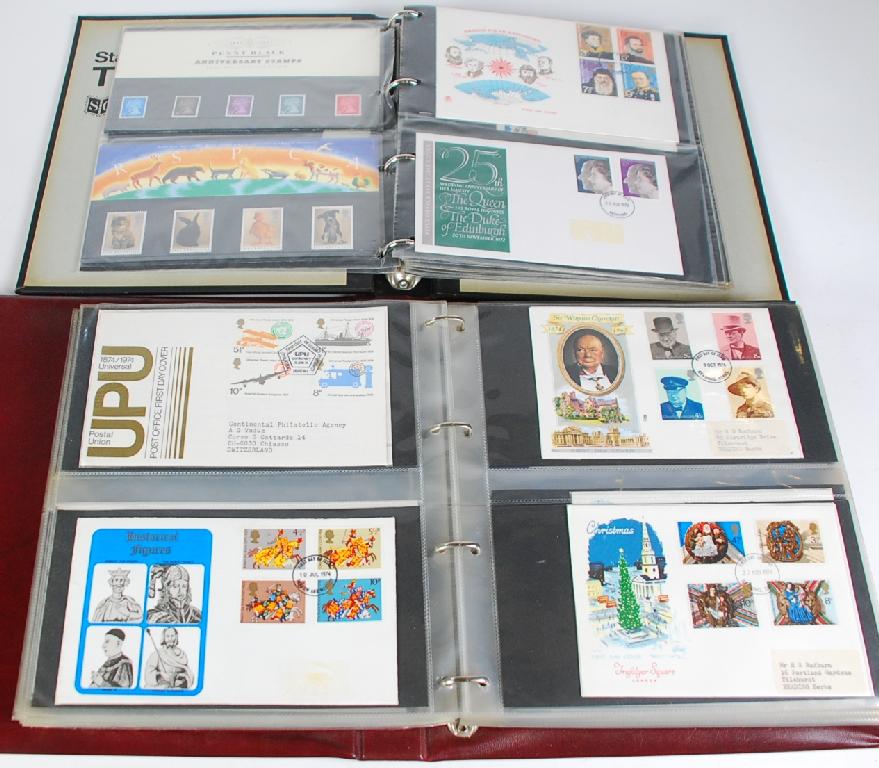 Appraisal: COLLECTION OF GREAT BRITAIN to four binders and one stock