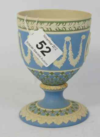 Appraisal: Wedgwood Tri Colour Dice Ware footed Goblet from the Museum