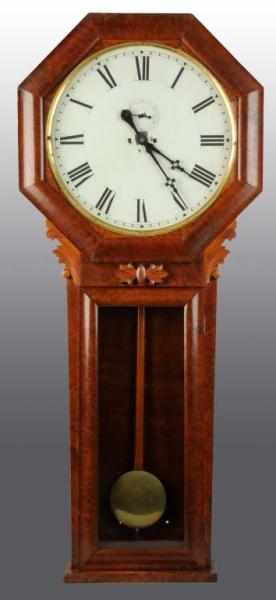 Appraisal: Large Octagonal Time Strike Wall Clock Description Has pendulum Beautiful