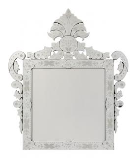 Appraisal: A VENETIAN STYLE ETCHED AND CUT GLASS MIRROR th century