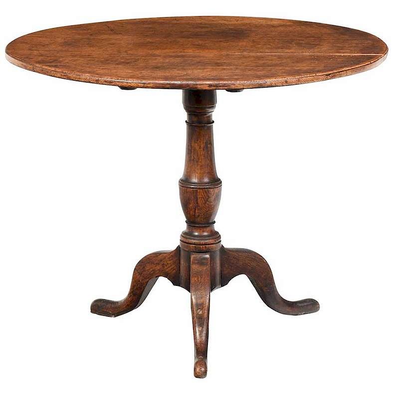 Appraisal: George III Tilt Top Tea Table British late th early