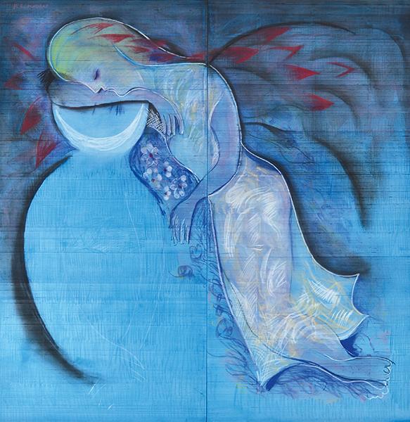 Appraisal: CHARLES BLACKMAN born Untitled Sleeping Figure pastel and charcoal on