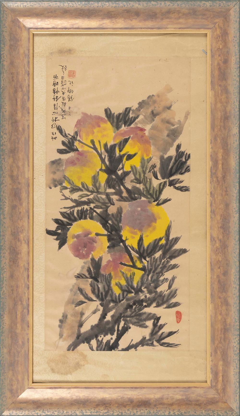 Appraisal: CHINESE SCROLL PAINTING ON PAPER CIRCA X FRAMED X CHINESE