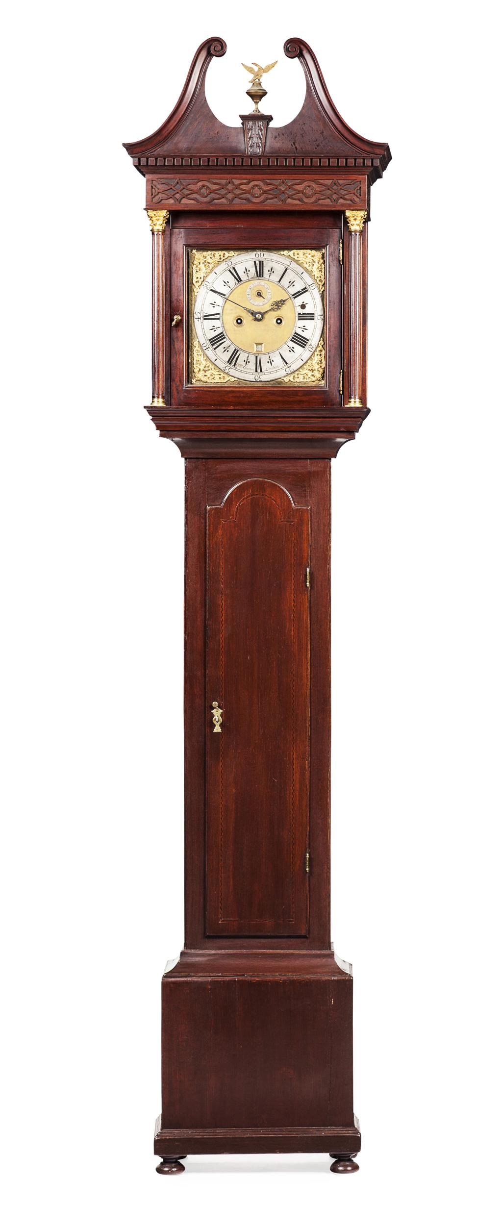 Appraisal: GEORGE III STAINED MAHOGANY LONGCASE CLOCK BY CHARLES GRETTON LONDON