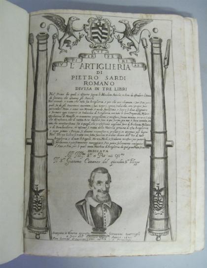 Appraisal: vol Sardi Pietro L'Artigliera Venice Giovenni Guerrigli st ed Folio