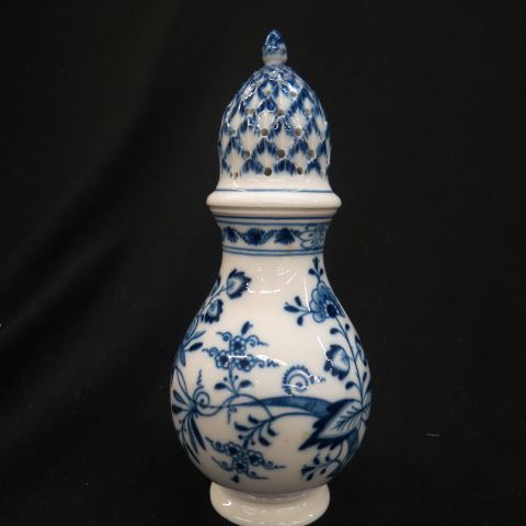 Appraisal: Meissen Porcelain Blue Onion Muffineer or sugar shaker crossed swords