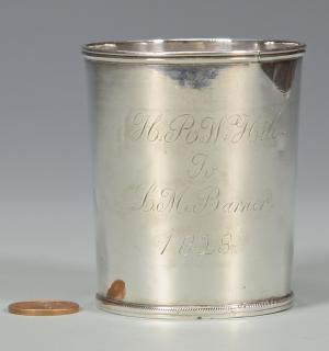 Appraisal: A Rasch Coin Silver Cup Steamboat history Anthony Rasch coin