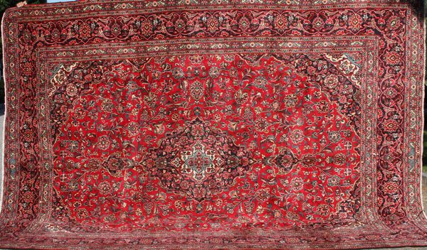 Appraisal: Semi-antique Persian Keshan rug ' x ' Good condition EST