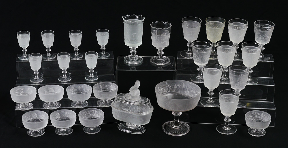 Appraisal: GILLINDER SONS INCLUDED WESTWARD HO EARLY AMERICAN PATTERN GLASS Assembled