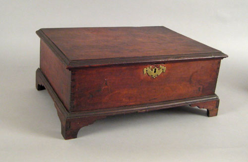 Appraisal: Pennsylvania Queen Anne walnut Bible box mid th c with