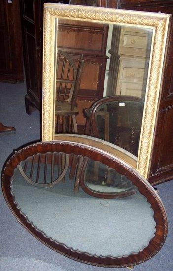 Appraisal: A plaster gilt mirror circa cm high and another mirror