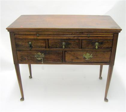 Appraisal: William and Mary style oak server The molded rectangular top