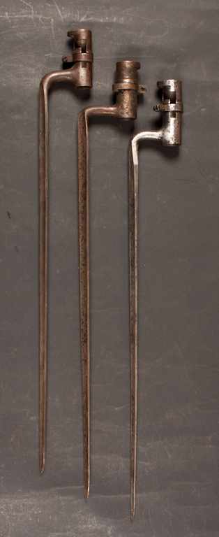 Appraisal: Three bayonets three socket bayonets one possibly for Model Cal