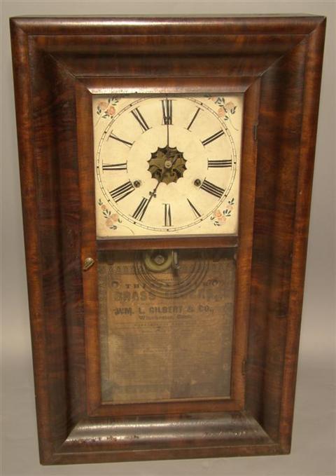 Appraisal: EMPIRE MAHOGANY MANTEL CLOCK h w d in