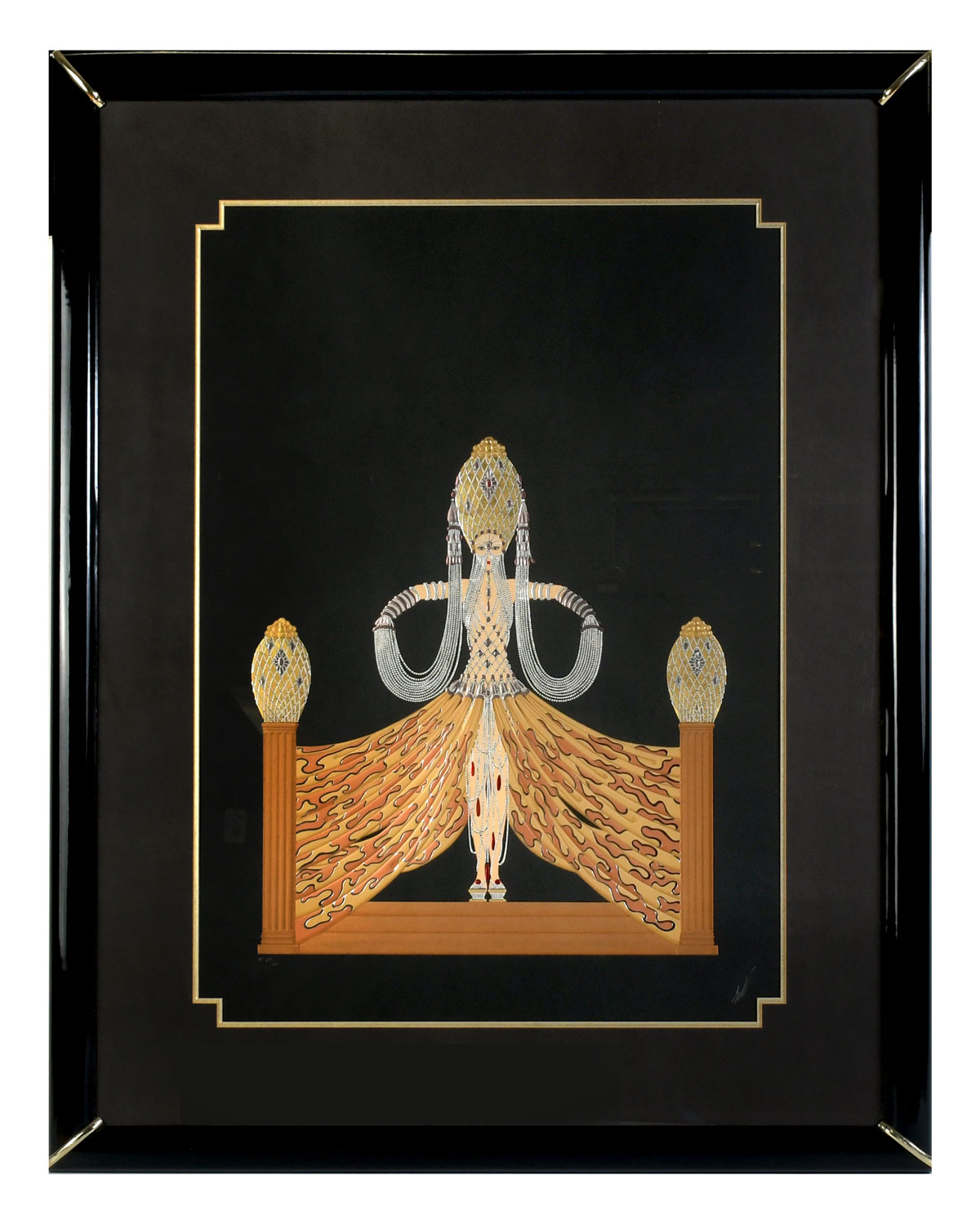 Appraisal: ERTE Russian - ''Enchantress'' Enhanced Oil Stamped Serigraph sight size