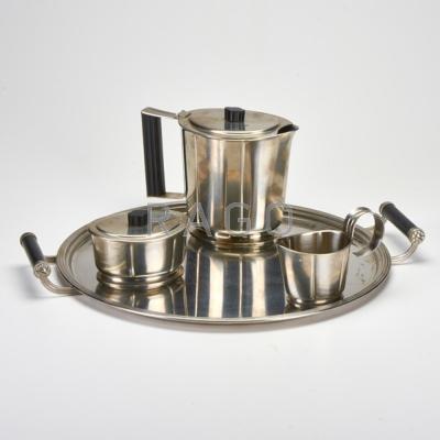 Appraisal: GENSE Stainless steel four-piece coffee service th c All marked