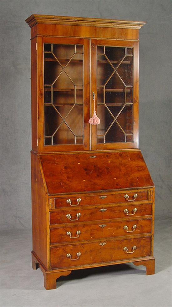 Appraisal: Custom Made Secretary th Century with older components Thirteen-pane astragal