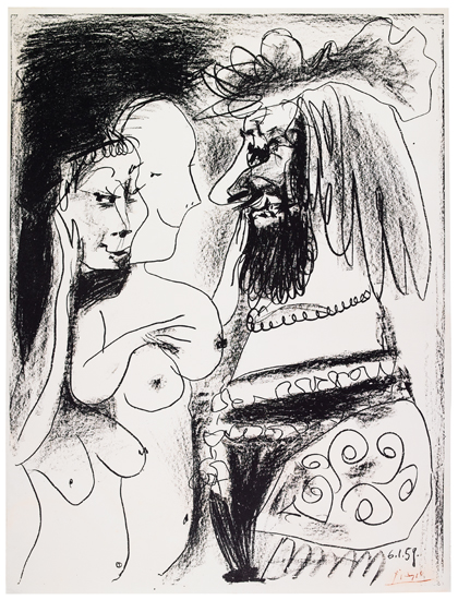 Appraisal: PABLO PICASSO Le Vieux Roi Lithograph x mm x inches