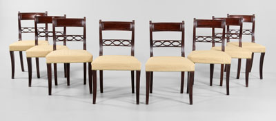 Appraisal: Set of Eight Classical Mahogany Side Chairs probably Philadelphia th