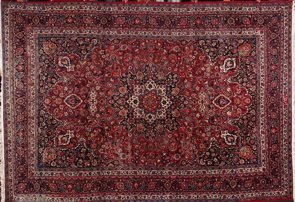 Appraisal: Antique Persian Meshed rug ' x ' signed by weaver