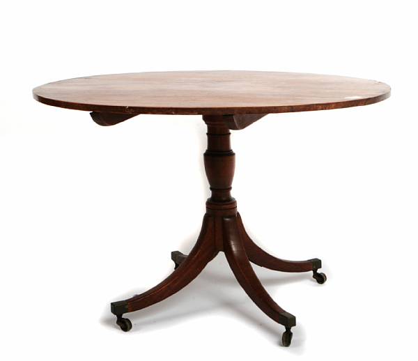 Appraisal: A Regency mahogany tilt-top circular top breakfast table first quarter