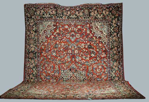 Appraisal: LARGE MAHAL PERSIAN ROOM SIZE CARPET Wonderful colors of blue