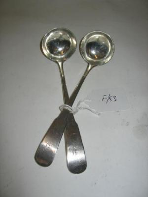 Appraisal: A GEORGE III PAIR OF SCOTTISH SAUCE LADLES William Marshall