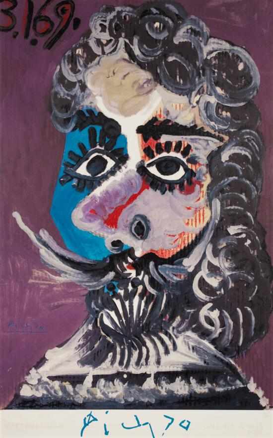 Appraisal: After Pablo Picasso Spanish - ''Picasso-Marlborough Galleria d'Arte Roma'' color